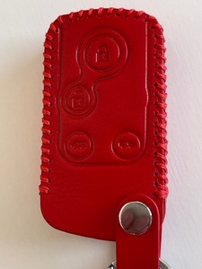 牛革ジャストフィットケース オデッセイ ステップワゴンRK フィット スマートキーケース キーレスケース キーケース 赤色 1