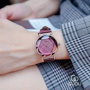 F325★女性用 腕時計 時計 ウォッチ ラインストーン石使用クォーツ アクセサリー ラッピング ピンクゴールド ブレスレット.