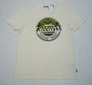 新品CHIEMSEE(キムジー)メンズTシャツARESO (11-4202 STAR WHITE) Sサイズ