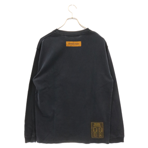 LOUIS VUITTON ルイヴィトン 20AW バックパッチインサイドアウトロングスリーブ長袖Tシャツ ネイビー RM202Q JYN HIY46W