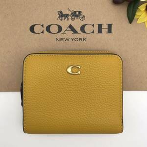 COACH 財布 ★大人気★ ビルフォールド ウォレット イエローゴールド CD717 B4EBV 新品