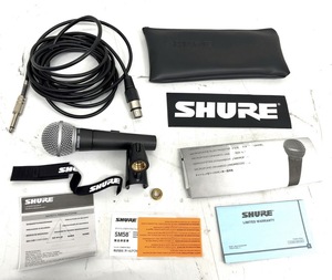 P136-W13-899 SHURE シュアー SM58 ダイナミックマイク マイク 音響機器 ケース付き ③