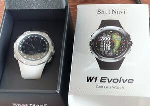 【中古美品】Shot Navi W1 Evolve　GPS ナビ　ウォッチ　色ホワイト
