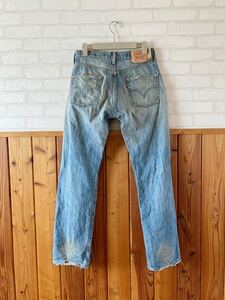 LEVI’S リーバイス 501 デニムパンツ W30L32 古着 ダメージデニム ジーンズ ジーパン ロールアップ アメカジ jeans denim ５０１ R