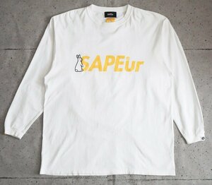 SAPEur × ＃FR2 サプール × エフアールツー BIG-S L/S tee 長袖 Tシャツ ロンT ホワイト サイズXL FRSA-003