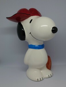 スヌーピー 陶器製 貯金箱 野球 ベースボール SNOOPY