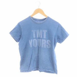 ティーエムティー TMT TMTYOURS インディゴプリントTシャツ カットソー 半袖 M 青 ブルー /HK ■OS ■SH メンズ