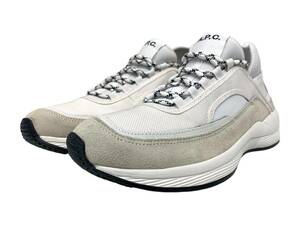 A.P.C. (アーペーセー) ランアラウンド スニーカー Run Around Sneakers PAACT M56084 AAB 41 26.5cm前後 白 ホワイト メンズ /036