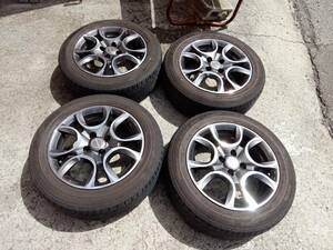 即決！フィアット　500　ABE SHOKAI MAK TORINO　6Jx15+35 98-4H 98-4H　タイヤ　DUNLOP EC202　185/60R15 4本セット。 