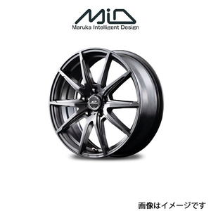 MID シュナイダー SLS アルミホイール 1本 ステラ/ステラカスタム LA150F/LA160F(13×4J 4-100 INSET43 メタリックグレー)SCHNEIDER SLS