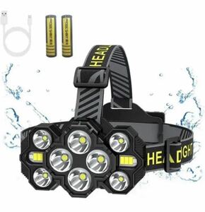 LEDヘッドライト 人気商品新型10 LED, 充電式 ヘッドライト, 2000 ルーメン