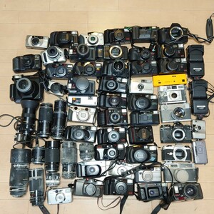ゆ1）１円スタート　ジャンクカメラまとめ売り　大量セット　光学 コンパクト フィルムカメラ　一眼レフ レンジファインダー Canon PENTAX