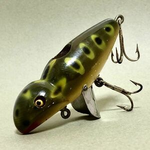 オールドルアー・1930年代 Creek Chub 超稀少 カタログ未掲載 ベビージガー BABY JIGGER フロッグ FROG・クリークチャブ ウッドルアー