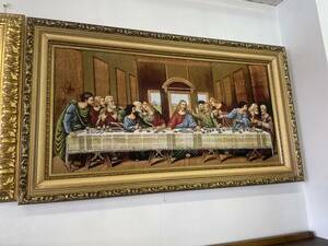 絵画 最後の晩餐 大型絵画 ビッグパネルアート キャンバス 額絵 アンティーク