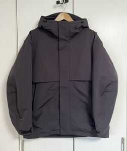 美品☆[+J UNIQLO×JIL SANDER] 20AW オーバーサイズ ハイブリッドダウンパーカー ジャケット L ボルドー メンズ ユニクロ ジルサンダー