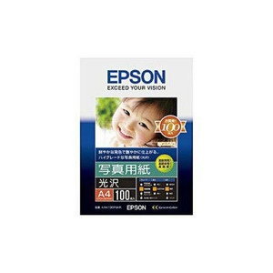 EPSON 純正A4 写真用紙(光沢・100枚) KA4100PSKR /l