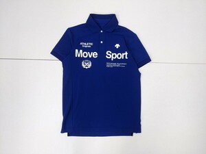 16．デサント Descente MOVE SPORTS タフポロ 半袖ポロシャツ トレーニングウェア DAT-4505 青白x307