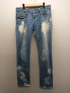 HYSTERIC GLAMOUR RAMONES ヒステリックグラマー ラモーンズ ジーンズ ブリーチ加工 Mサイズ0194AP03 メンズ通年