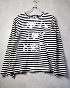 COMME des GARCONS BLACK コムデギャルソン ブラック ボーダー 長袖Tシャツ ロンT カットソー 28196 - 803 82