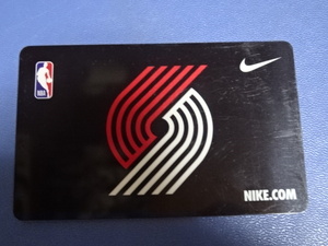 ★激レア USA西海岸入手 NBA公式ブランド【Nike】ポートランド トレイルブレイザーズ【Portland Trail Blazers】ロゴ プラスティックカード