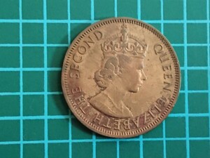 イギリス 東カリブ諸国 エリザベス2世 １セント 1955年
