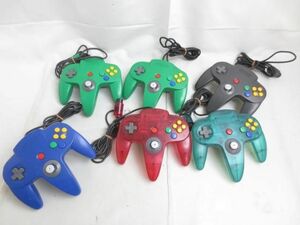 【同梱可】中古品 ゲーム NINTENDO 64 アクセサリ-・周辺機器 NUS-005 クリア レッド グリーン ブラック ブルー 6点