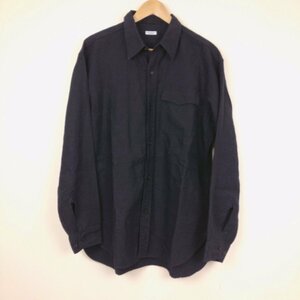 PHIGVEL MAKERS ＆ Co　長袖 シャツ　サイズ:２　ネイビー　リネン　麻　シンプル　フィグベル　PMAP-LS05　