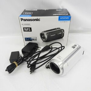 【中古品】Panasonic パナソニック デジタルハイビジョンビデオカメラ HC-W590MS-W ホワイト 2021年製 11571200 0517