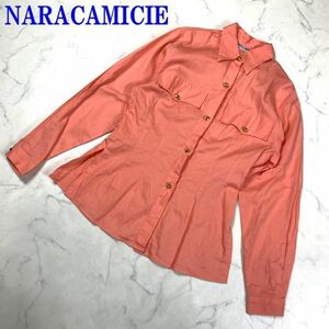 NARACAMICIE ナラカミーチェ シャツブラウス コットン オレンジ 1 C3476