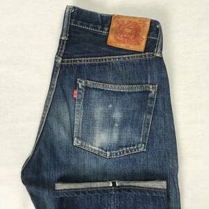 SKULL JEANS スカルジーンズ 5001XX ジーンズ W30 L34 ボタンフライ デニム 隠しリベット セルビッチ 革パッチ