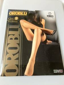 OROBLU GEO 8 freshness EU42-44 M BLACK panty stocking パンティストッキング パンスト タイツ オロブル 高級 イタリア 8デニール 黒スト