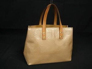 1円 ■美品■ LOUIS VUITTON ルイヴィトン M91144 モノグラムヴェルニ リードPM ハンドバッグ トートバッグ レディース ベージュ AW3516