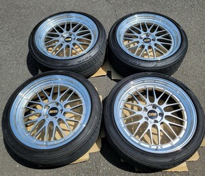 美品　バリ山　BBS LM 20 インチ　9.5J+30　LM254 アルファード　ヴェルファイア　セルシオ　245/40R20　クラウン RS SUPER　　　　　　