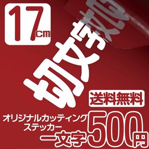 カッティングステッカー 文字高17センチ 一文字 500円 切文字シール ウェイクボード ファイングレード 送料無料 0120-32-4736