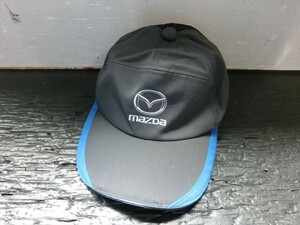 T【B4-99】【送料無料】Mazda マツダ/刺繍ロゴ入り キャップ Mサイズ/後ろメッシュタイプ/帽子