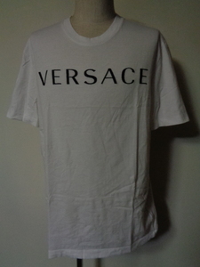 VERSACE ヴェルサーチ Tシャツ メンズ VERSACE 半袖 ブランド 人気 刺繍ロゴ ロゴ クルーネック シンプル ワンポイント A87021S