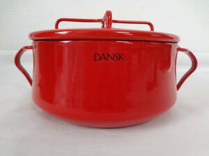 ★☆゜+. DANSK ダンスク コベンスタイル 両手鍋18cm チリレッド 未使用 ゜+.☆★m509