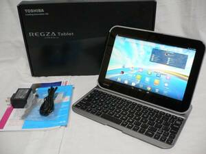 ★【ほぼ新品】10.1型 WXGA(1280x800)タッチP 東芝 REGZA Tablet AT503/38J Tegra3クアッドコア1.3GHz/Android4.2＋【新品】純正KBカバー