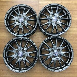 【5000円スタート】weds ウェッズ VELVA sportZ ヴェルヴァ 15x4.5J PCD:100 4穴 IN:45 ハブ径:72 ホイール4本セット 2個口発送