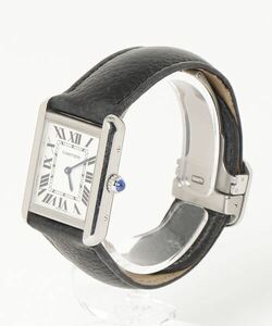 「Cartier」 タンクソロLM 腕時計 - ブラック レディース