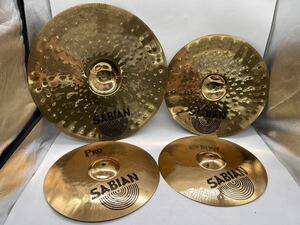 SABIAN/セイビアンSABIAN PRO ハイハットシンバル　クラッシュシンバル　ライドシンバル　4枚セット FM019