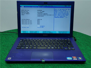 SONY VPCSB38FJ　2世代I3 4GB BIOSまで表示、HDD接続コネクター欠品しております　NOチェック詳細不明　　ノートPCパソコン　ジャンク品