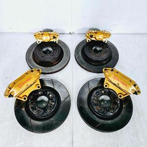 日産 フェアレディZ Z33 ( Brembo ブレンボ ) 4POT 2POT ディスク キャリパー セット スリットローターV35 M35 GT-R R34 R33 R32 流用 