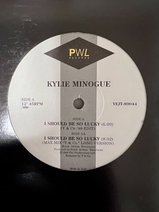 送料無料 新品 未使用 激レア 12inch カイリー・ミノーグ Kylie Minogue / I Should Be So Lucky / Y&Co. VEJT - 89044