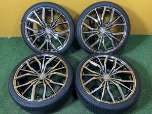 No.576　weds　ウェッズ　LEONIS　レオニス　20インチホイール　20×8.5J　5穴　PCD114.3　タイヤ付　4本セット　売切　160サイズ×4