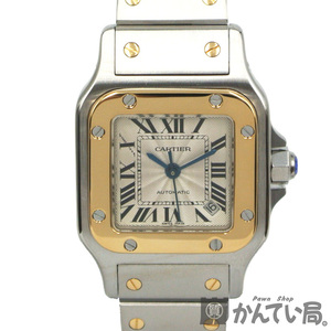 18747 Cartier【カルティエ】サントス ガルベSM W20057C4 自動巻き レディース 腕時計 コンビ 750 K18YG×SS 3針 アナログ ウォッチ