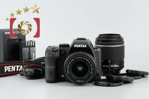 １円出品 PENTAX ペンタックス K-S2 ブラック ダブルズームレンズキット シャッター回数僅少【オークション開催中】