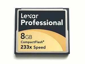 【現品限り】☆美品☆ CFカード 8GB 233x レキサー プロフェッショナル Lexar Professional コンパクトフラッシュ CompactFlash Card
