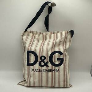 ★BN3781●DOLCE&GABBANA ドルチェ&ガッバーナ ドルガバ ショルダー バッグ 肩掛け エコバッグ ロゴ 大容量