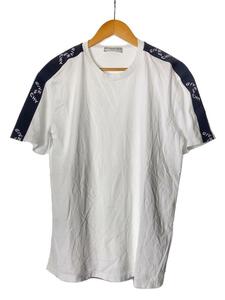 GIVENCHY◆テープロゴクルーネックTシャツ/XLサイズ/コットン/ホワイト/ジバンシィ/半袖